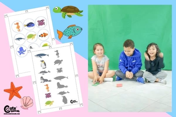 Happiness with Ocean Friends Kid Learning Games Worksheets (4-6 Year Olds)