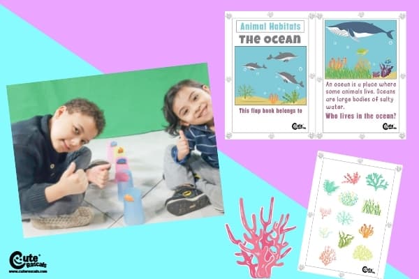 Happy Reef Teamwork for Kids Activity Worksheets (4-6 Year Olds)