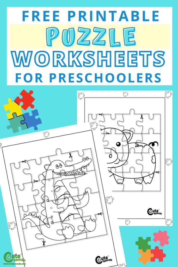 Free printable puzzle worksheets for preschoolers