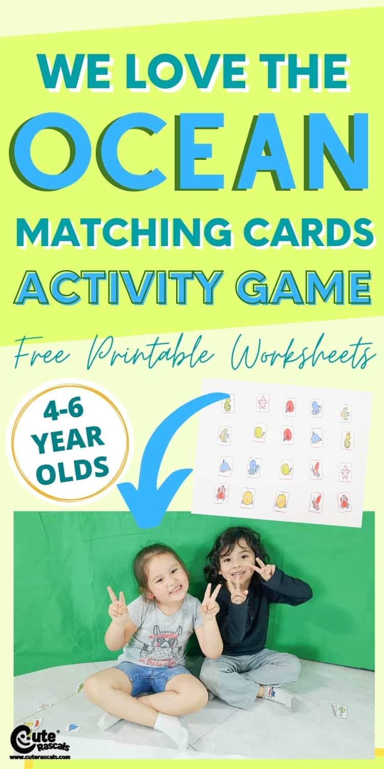Fun matching cards activity games for kids. Love the ocean matching cards