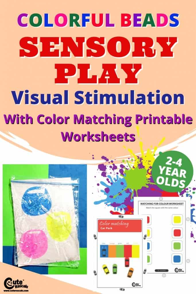 Colorful beads visual stimulation sensory play