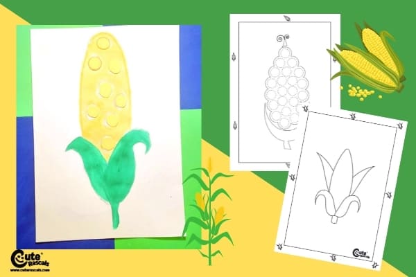 Thanksgiving Corn Kernels Montessori Activity for Kids Autonomy Worksheets (4-6 Year Olds)