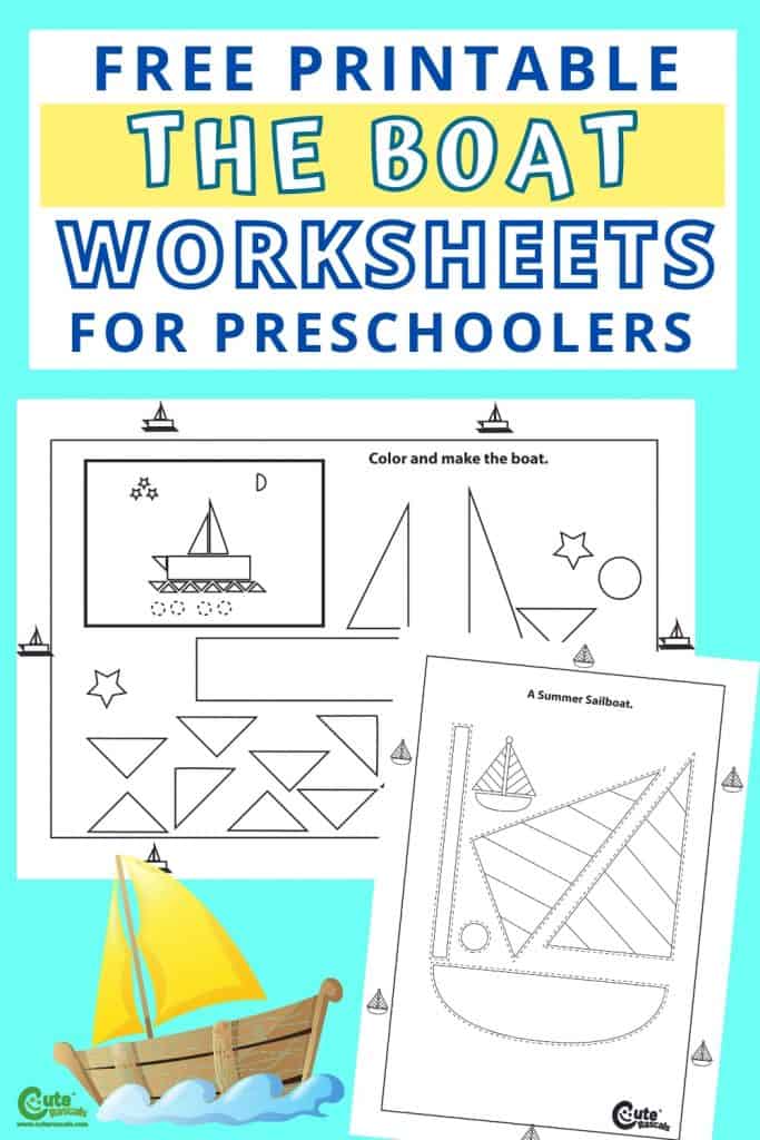Free printable boat worksheets for preschoolers