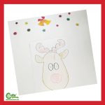 Coloring the Christmas Reindeer Preschool Activity Worksheets (4-6 Year Olds)