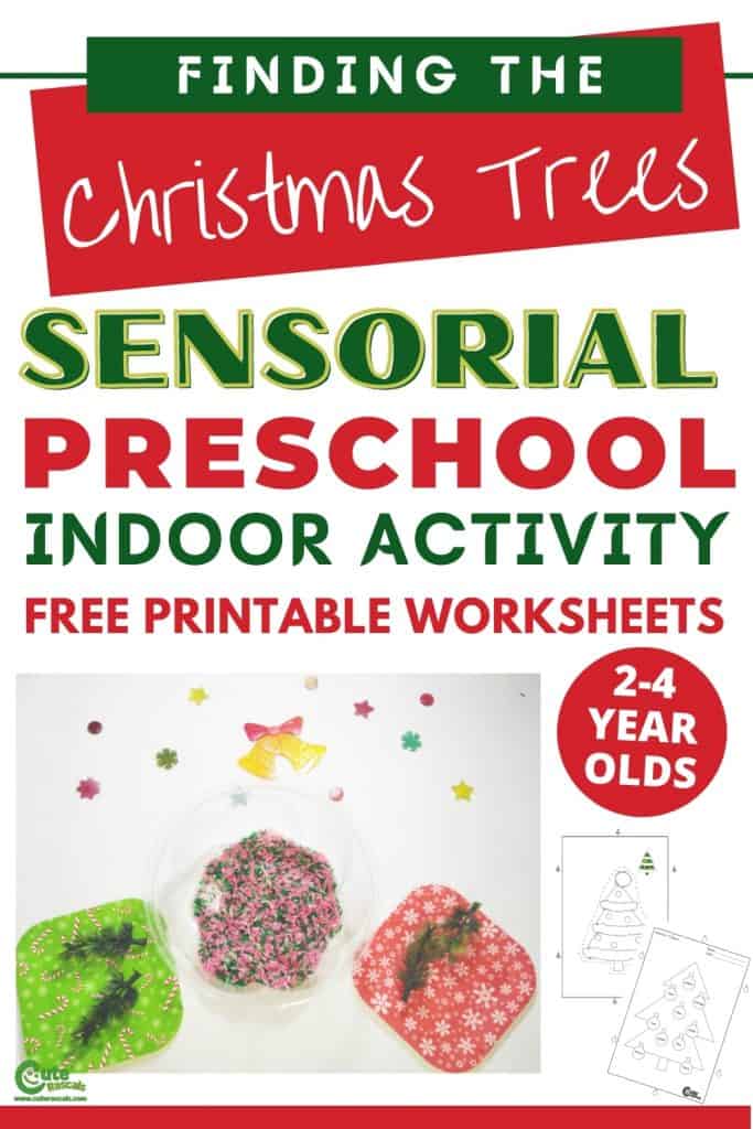 Finding the Christmas tree sensory play for preschoolers
