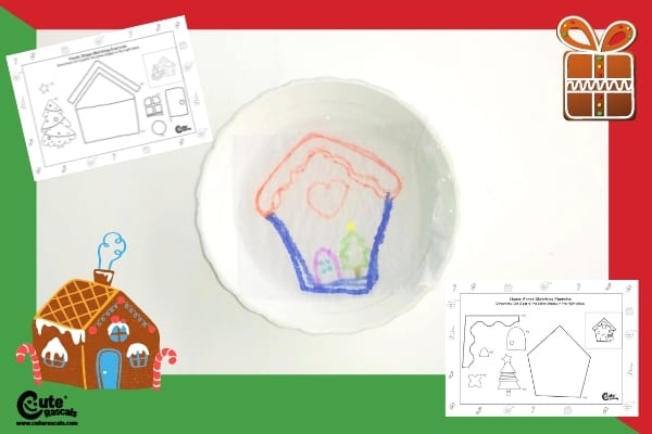 Gingerbread House on the Water STEM Fun Science Experiments for Kids Worksheets (4-6 Year Olds)