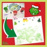 Grinch Foam Christmas Painting Idea for Kids Montessori Worksheets (1-2-Year-Olds)