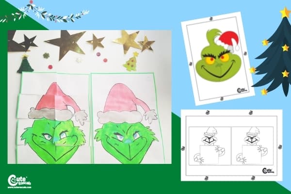 The Grinch Jigsaw Puzzle Games for Kids Montessori Worksheets (4-6 Year Olds)