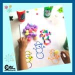 Play with Snowman Craft Preschool Fine Motor Skills Montessori Worksheets (4-6-Year-Olds)