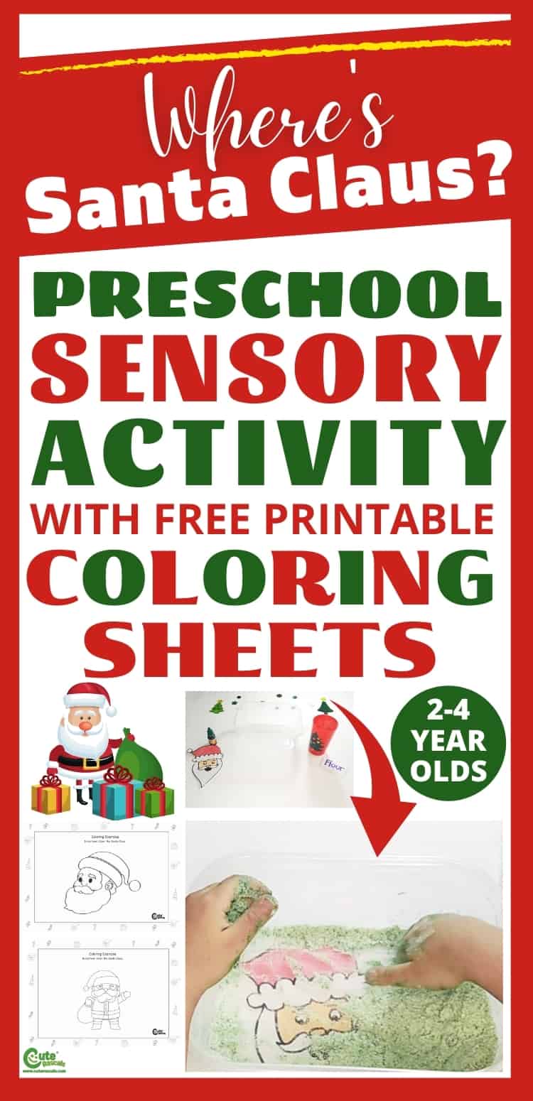 Christmas Santa Claus activity for kids. Easy Christmas activity for preschoolers.