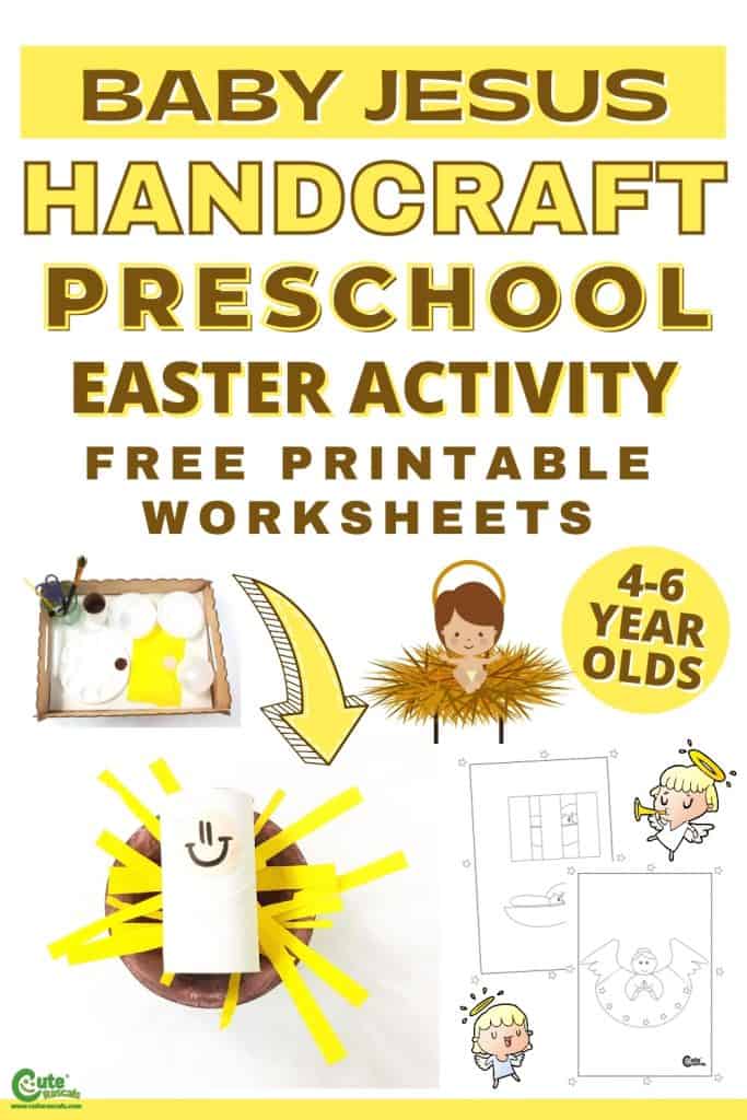 Baby Jesus handcraft Easter craft ideas for preschoolers