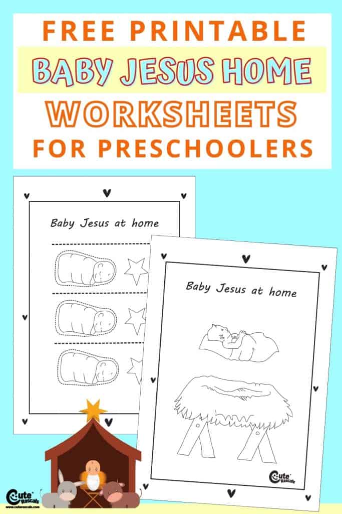 Free printable Baby Jesus worksheets