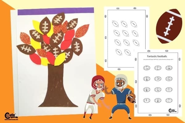 Tree of Football Crafts for Kids Montessori Worksheets (4-6 Year Olds)