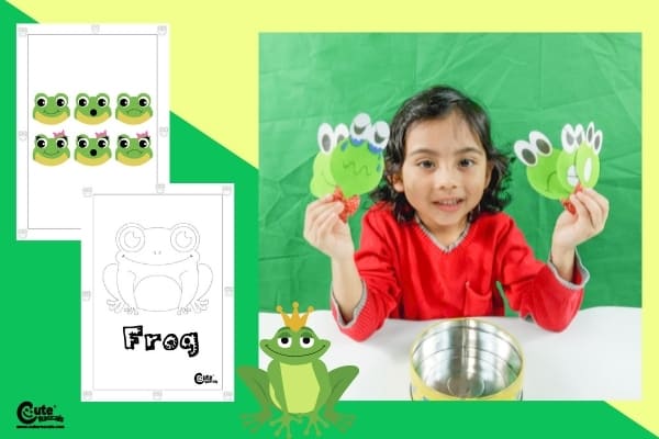 Emotional Frog Simple Preschool Crafts Activity Worksheets (4-6 Year Olds)