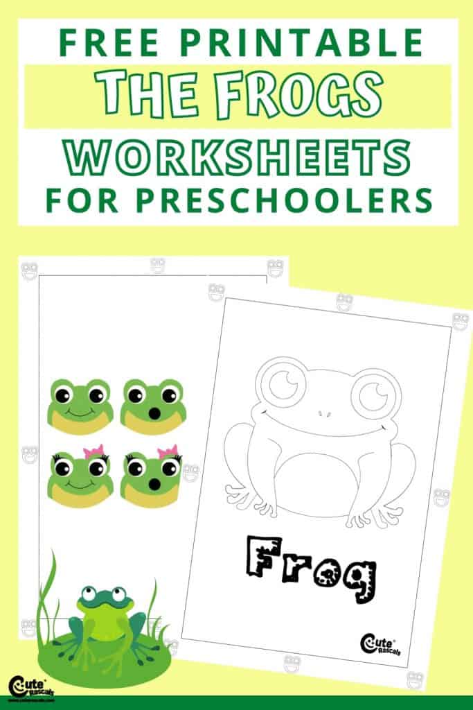 Free printable frogs worksheets