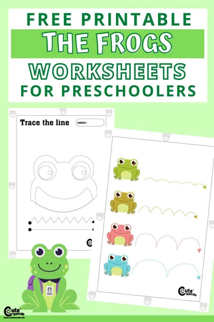 Free printable frog worksheets for preschoolers