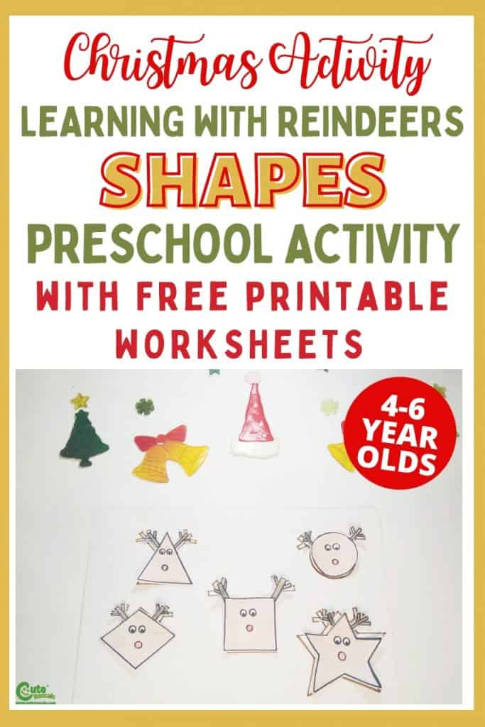 Shapes for kids with the help of reindeers