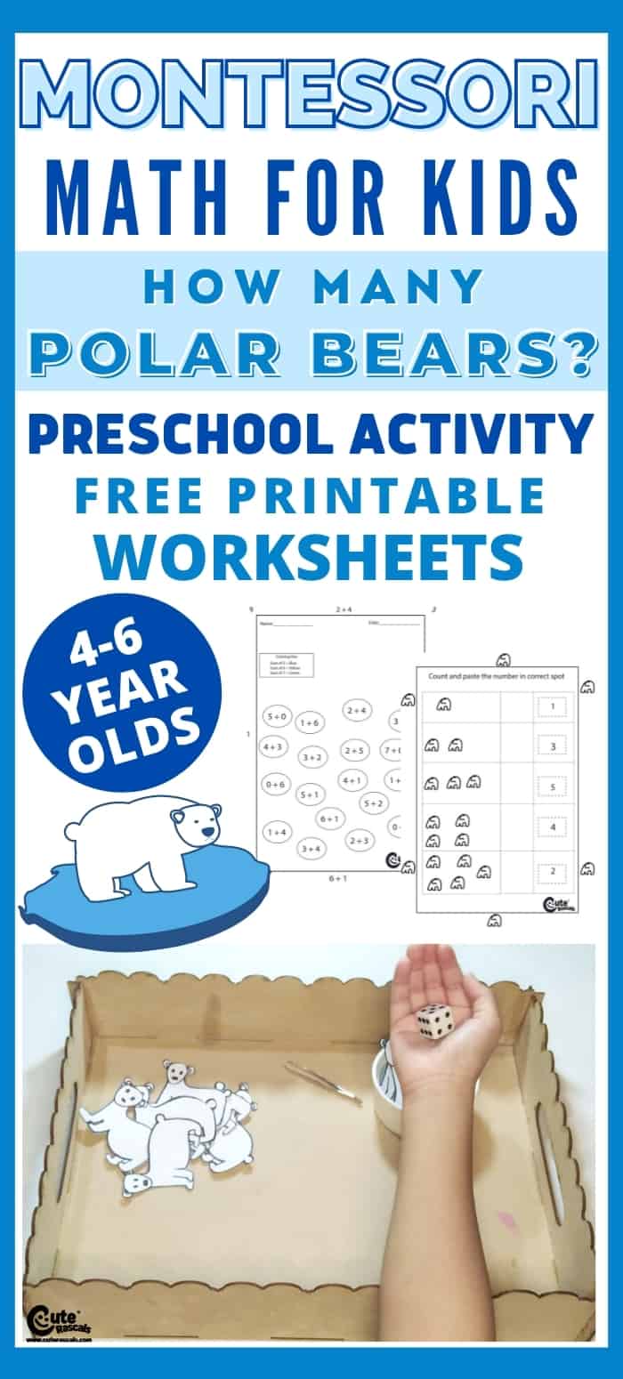 Super easy fun math activity for preschoolers. How many polar bears activity.