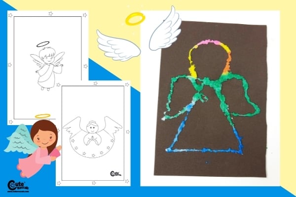 Salt Angel Easter Art Projects for Preschoolers Montessori Worksheets (4-6 Year Olds)