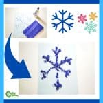 Snowflake Handcraft Winter Easy Craft for Kids Worksheets (4-6 Year Olds)