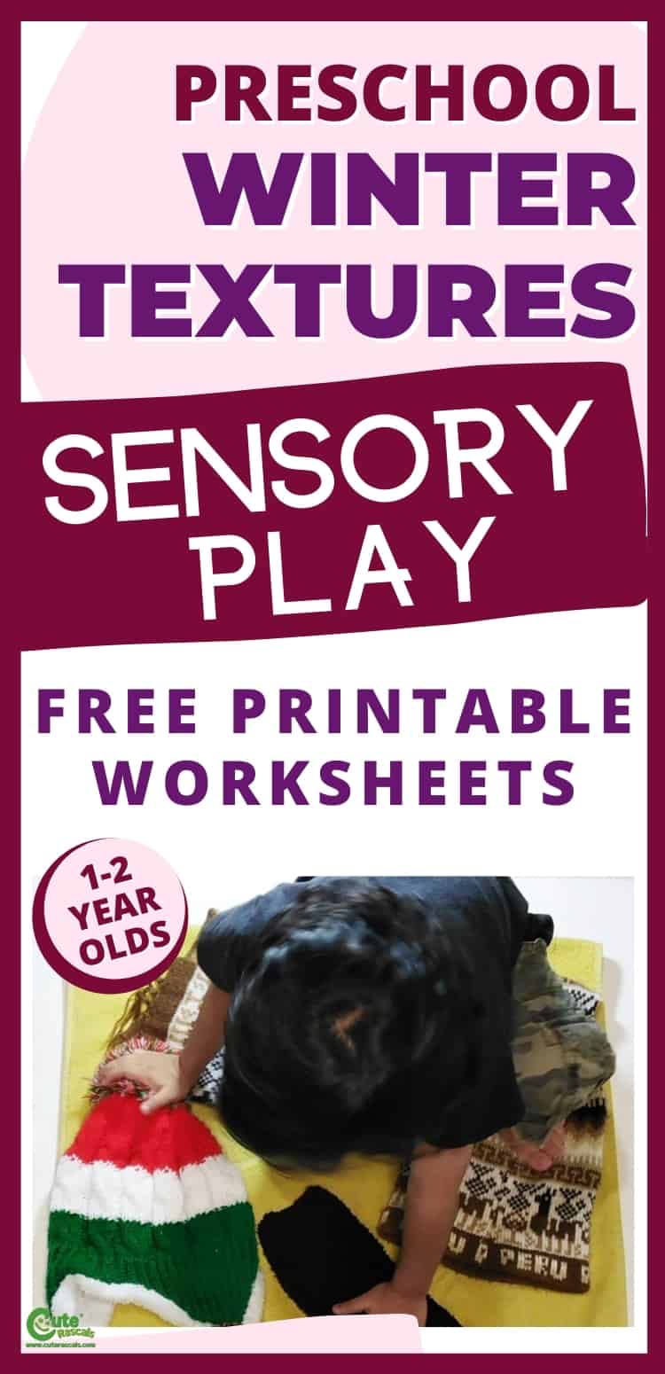 Super easy fun activity for preschoolers. Winter textures sensory play activity.