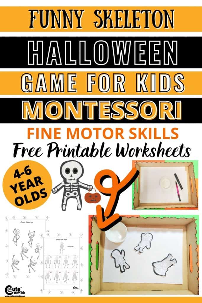 Fun Halloween games for kids with free printable worksheets