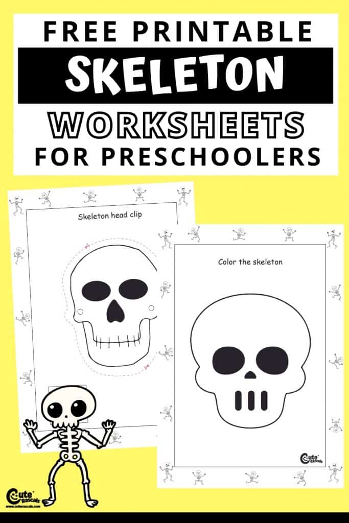 Free printable skeleton worksheets for kids